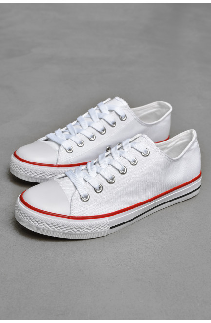 Кеды мужские белого цвета текстиль 206049L