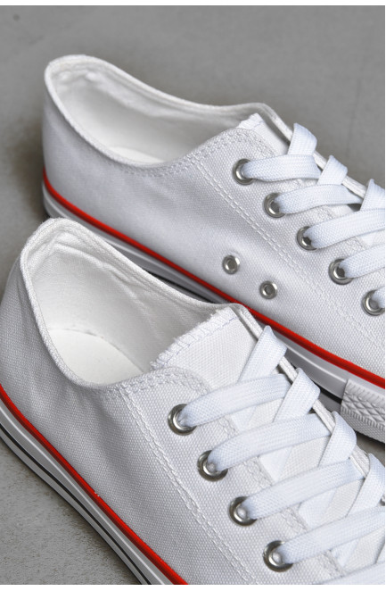 Кеды мужские белого цвета текстиль 206049L