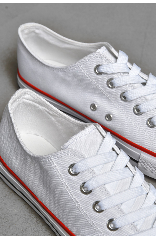 Кеды мужские белого цвета текстиль 206049L