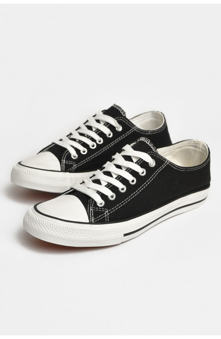 Кеды мужские черного цвета текстиль 206063L