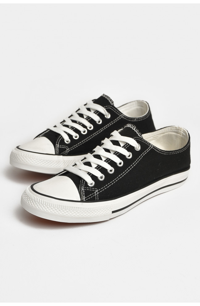 Кеды мужские черного цвета текстиль 206063L