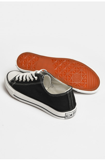 Кеды мужские черного цвета текстиль 206063L