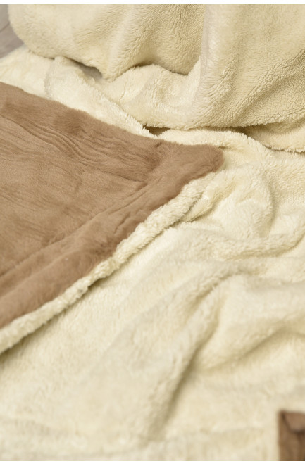 Плед двухсторонний белого и бежевого цвета размер 160*200 206103L