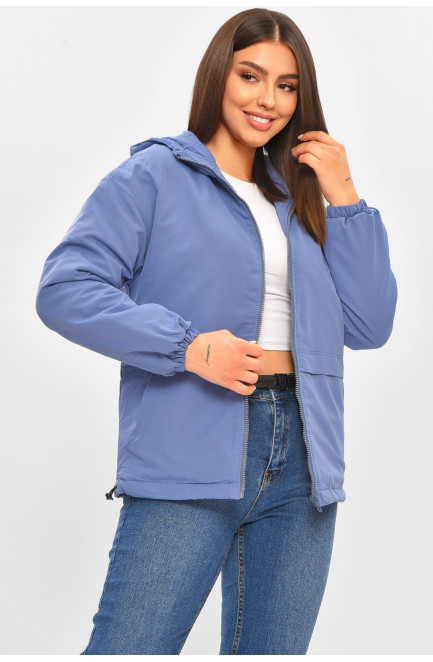 Куртка женская демисезонная однотонная голубого цвета 206107L
