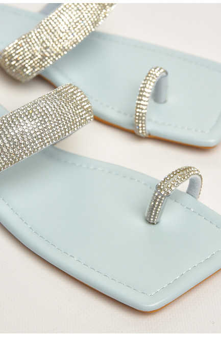 Шлепанцы женские голубого цвета 206114L