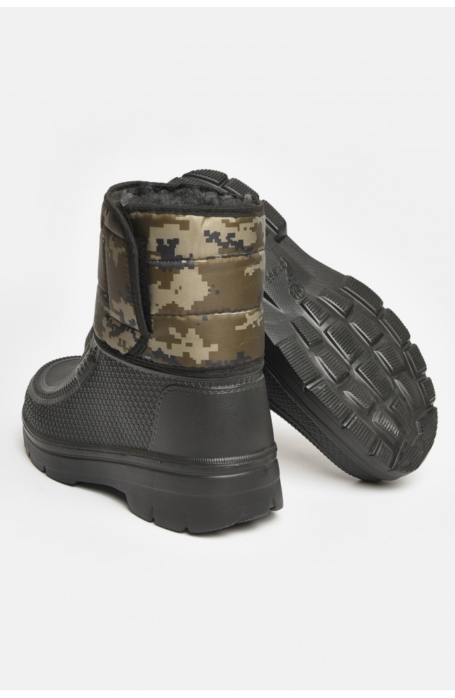 Дутики мужские пена на меху черного цвета 206140L