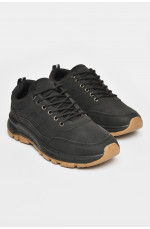 Кроссовки мужские черного цвета на шнуровке 206187L