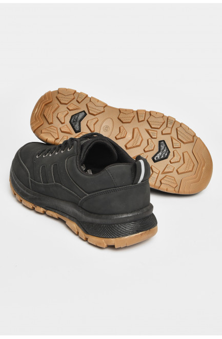 Кроссовки мужские черного цвета на шнуровке 206187L