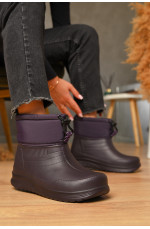 Дутики женские на меху фиолетового цвета 206311L