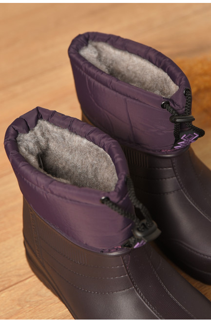 Дутики женские на меху фиолетового цвета 206311L