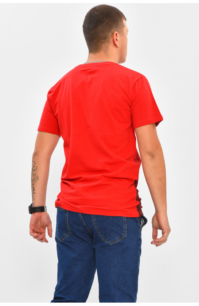 Футболка мужская красного цвета с принтом 206337L