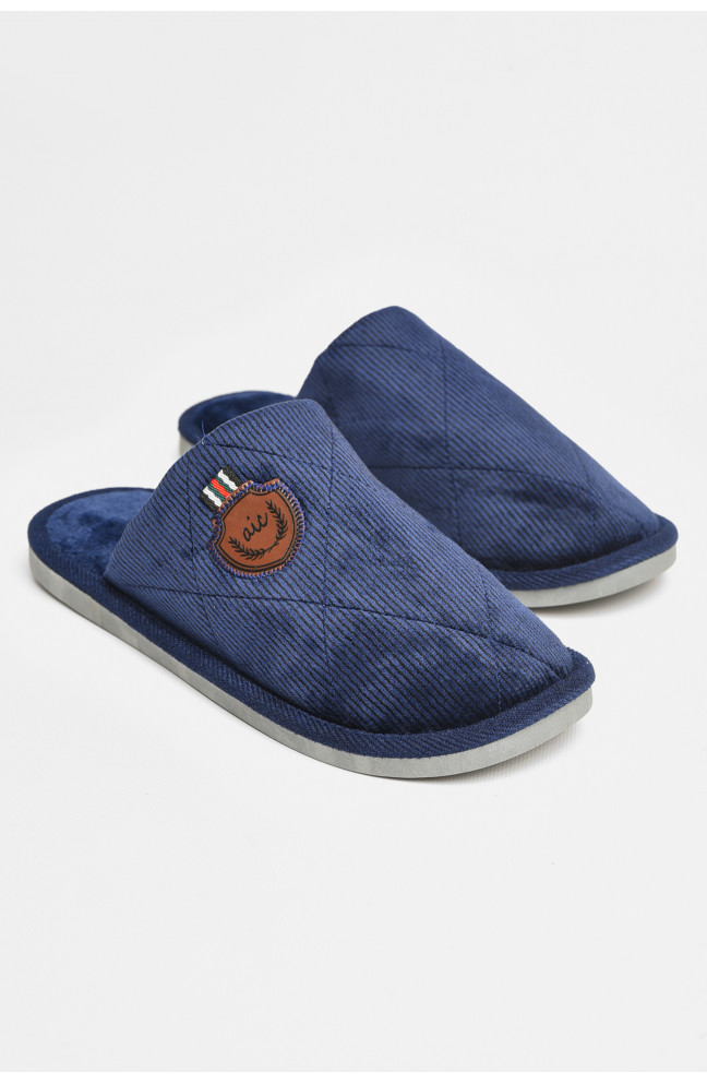 Тапочки комнатные мужские тёмно-синего цвета 206362L