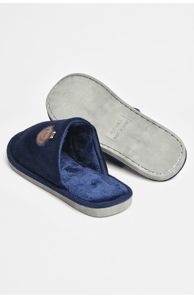 Тапочки комнатные мужские тёмно-синего цвета 206362L