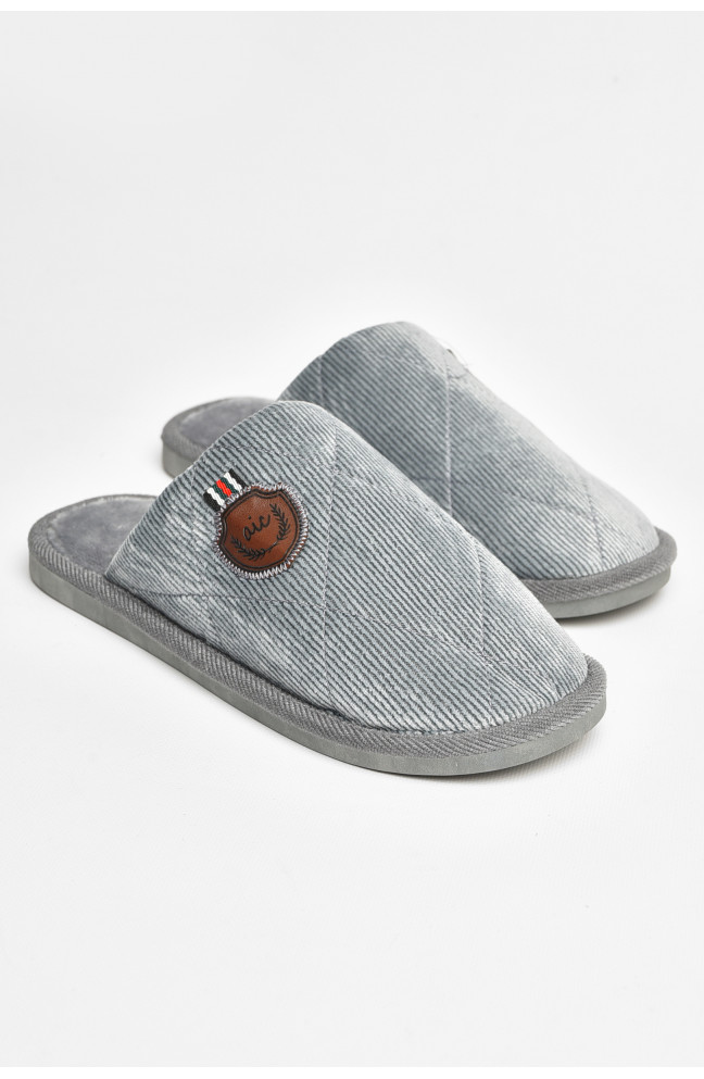 Тапочки комнатные мужские серого цвета 206363L