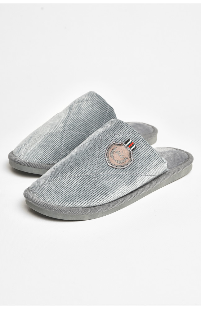 Тапочки комнатные мужские серого цвета 206363L