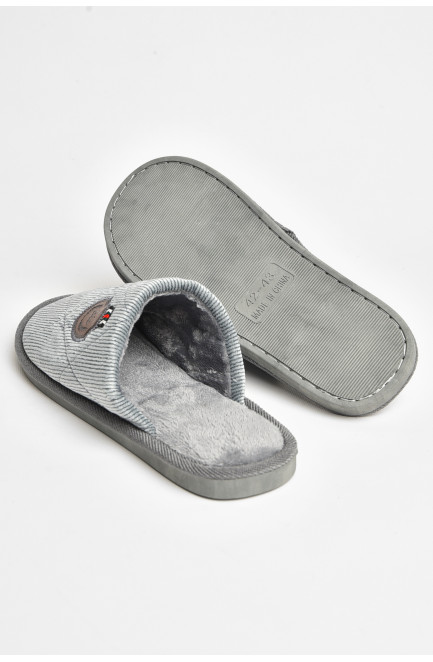 Тапочки комнатные мужские серого цвета 206363L
