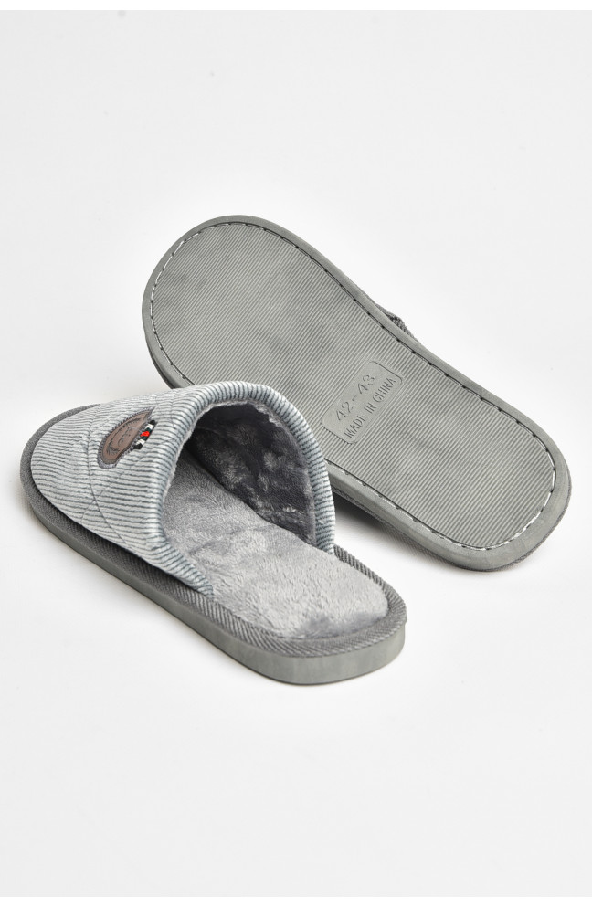 Тапочки комнатные мужские серого цвета 206363L