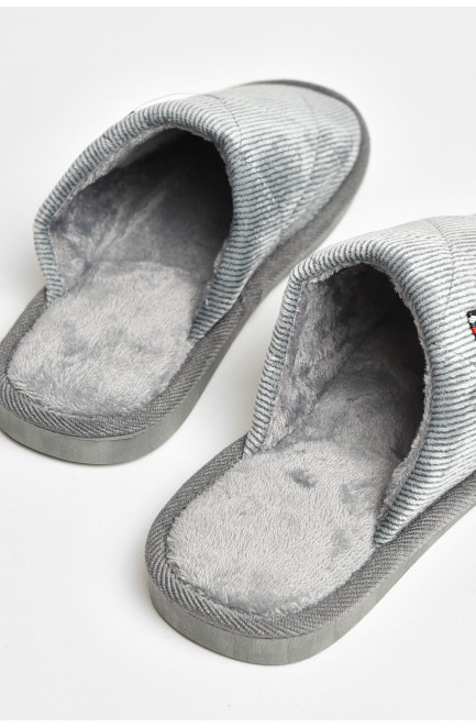 Тапочки комнатные мужские серого цвета 206363L
