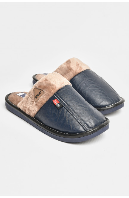 Тапочки комнатные мужские тёмно-синего цвета 206366L