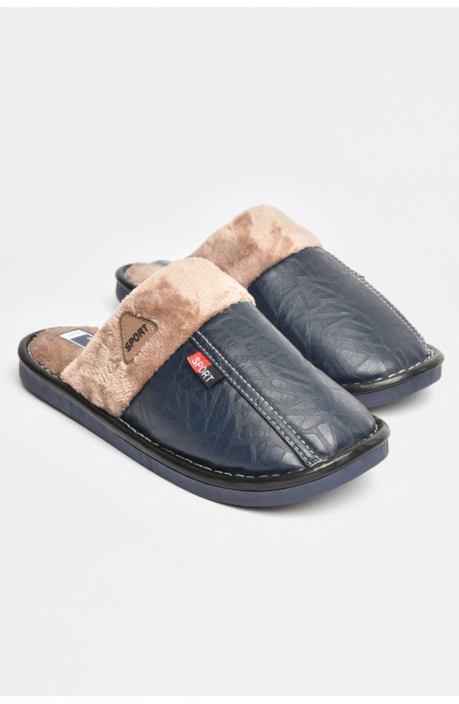 Тапочки комнатные мужские тёмно-синего цвета 206366L