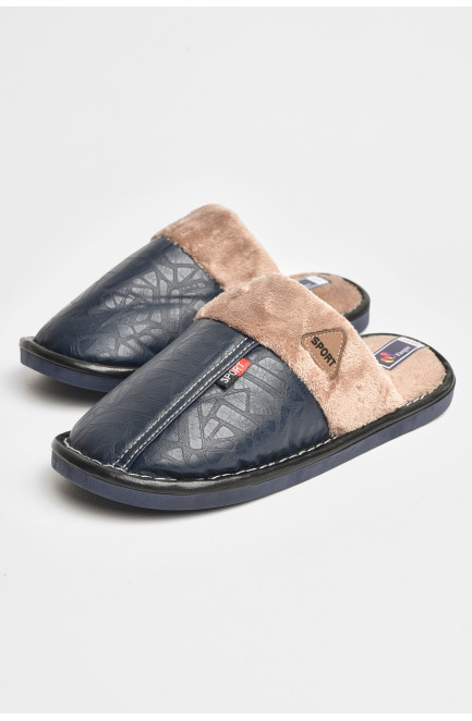 Тапочки комнатные мужские тёмно-синего цвета 206366L
