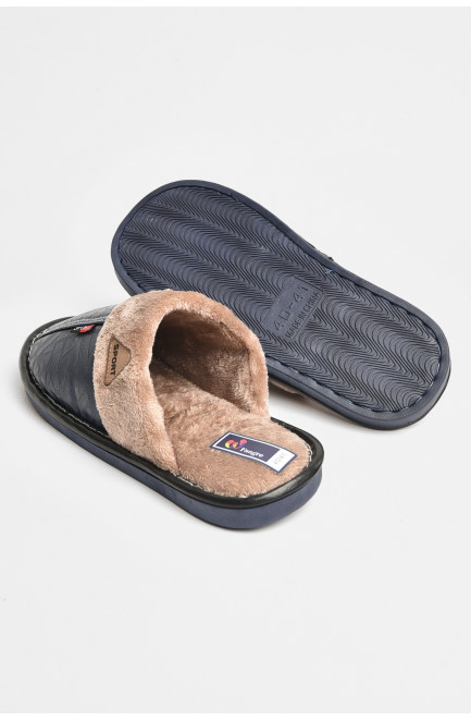 Тапочки комнатные мужские тёмно-синего цвета 206366L