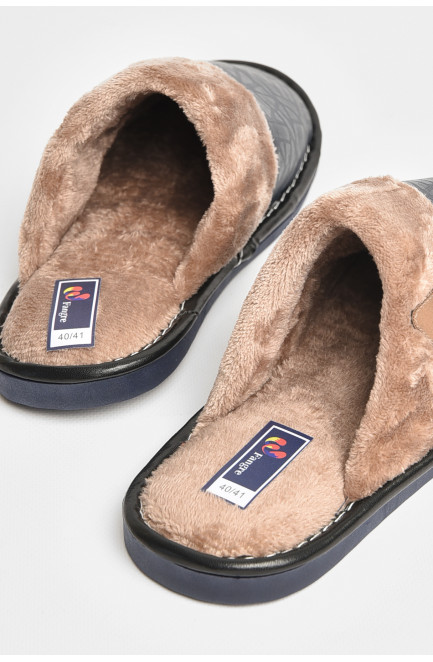 Тапочки комнатные мужские тёмно-синего цвета 206366L