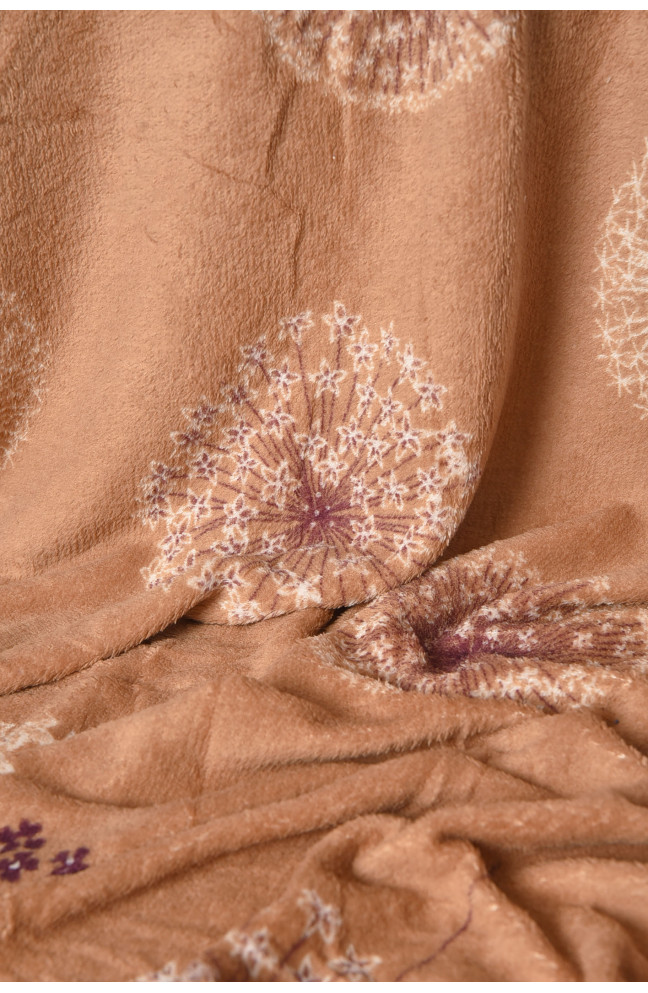 Плед бежевого цвета с принтом размер 150*200 206392L