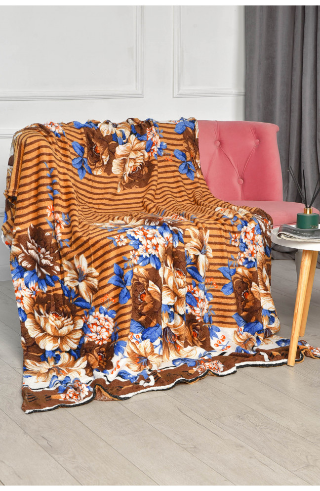 Плед бежевого цвета с принтом размер 150*200 206394L