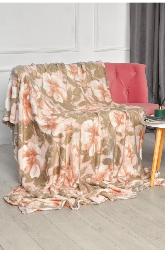 Плед серого цвета с принтом размер 150*200 206399L