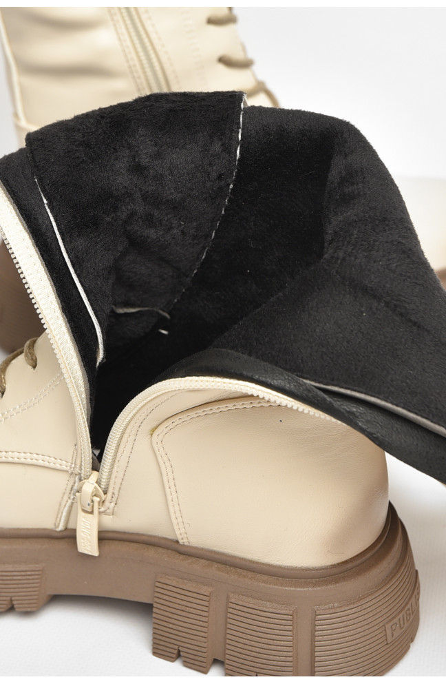 Сапоги демисезонные детские девочка бежевого цвета 206410L