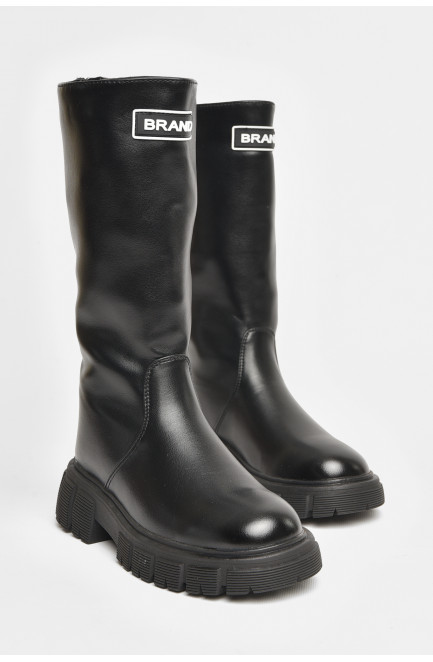 Сапоги демисезонные детские девочка черного цвета 206442L