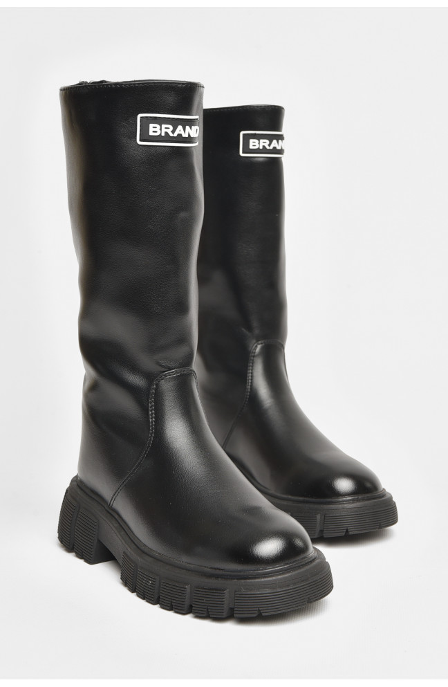 Сапоги демисезонные детские девочка черного цвета 206442L