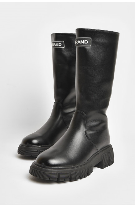 Сапоги демисезонные детские девочка черного цвета 206442L