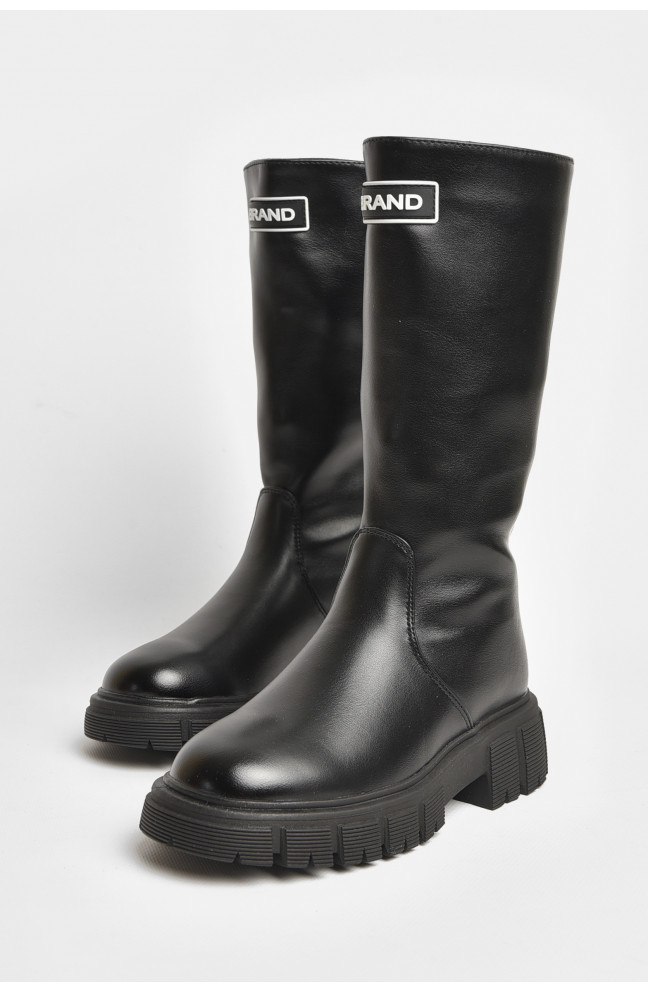 Сапоги демисезонные детские девочка черного цвета 206442L