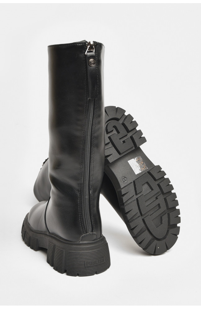 Сапоги демисезонные детские девочка черного цвета 206442L