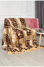 Плед бежевого цвета с принтом размер 200*220 206470L