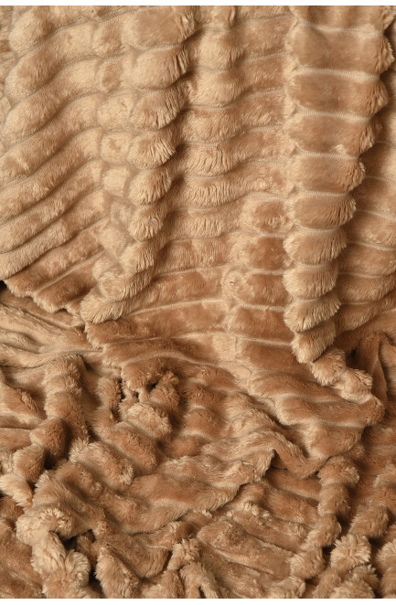 Плед однотонный бежевого цвета размер 200*230 206476L