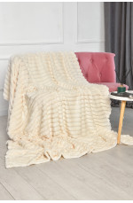 Плед однотонный молочного цвета размер 200*230 206478L