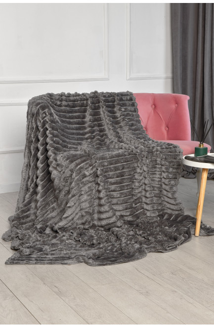 Плед однотонный серого цвета размер 200*230 206480L