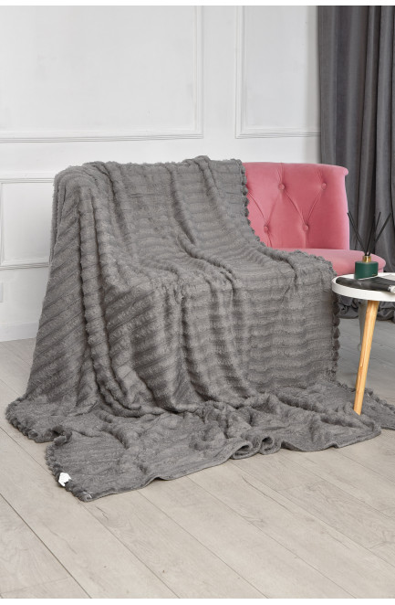 Плед однотонный серого цвета размер 200*230 206480L