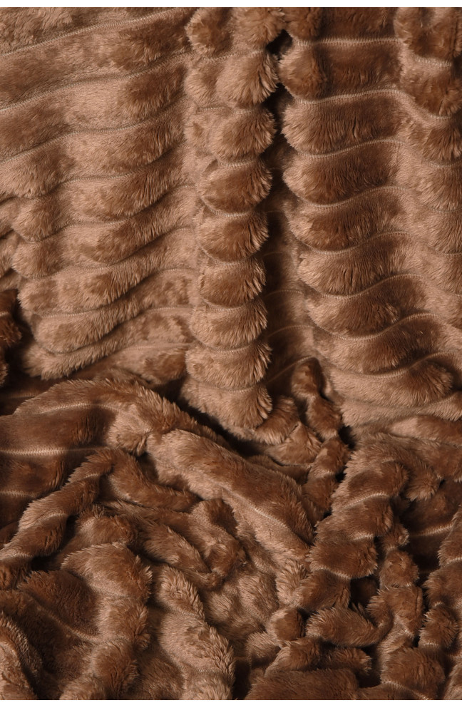 Плед однотонный коричневого цвета размер 200*230 206481L