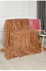 Плед однотонный тёмно-бежевого цвета размер 200*230 206483L