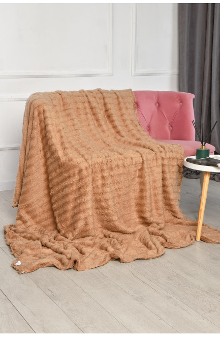 Плед однотонный тёмно-бежевого цвета размер 200*230 206483L