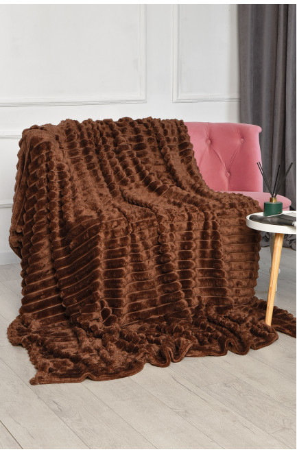 Плед однотонный шоколадного цвета размер 150*200 206494L