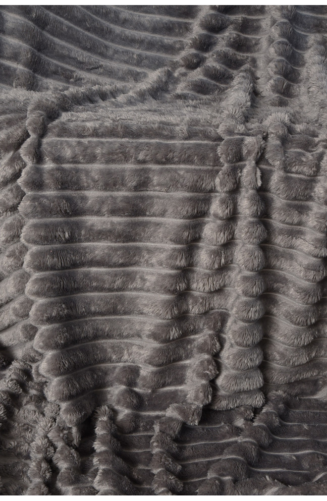 Плед однотонный тёмно-серого цвета размер 180*200 206506L