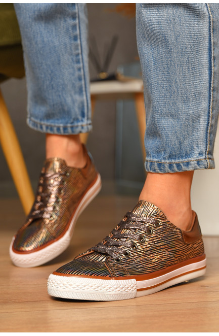 Мокасины женские бронзового цвета 206703L