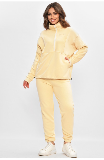 Спортивный костюм женский бежевого цвета 206856L