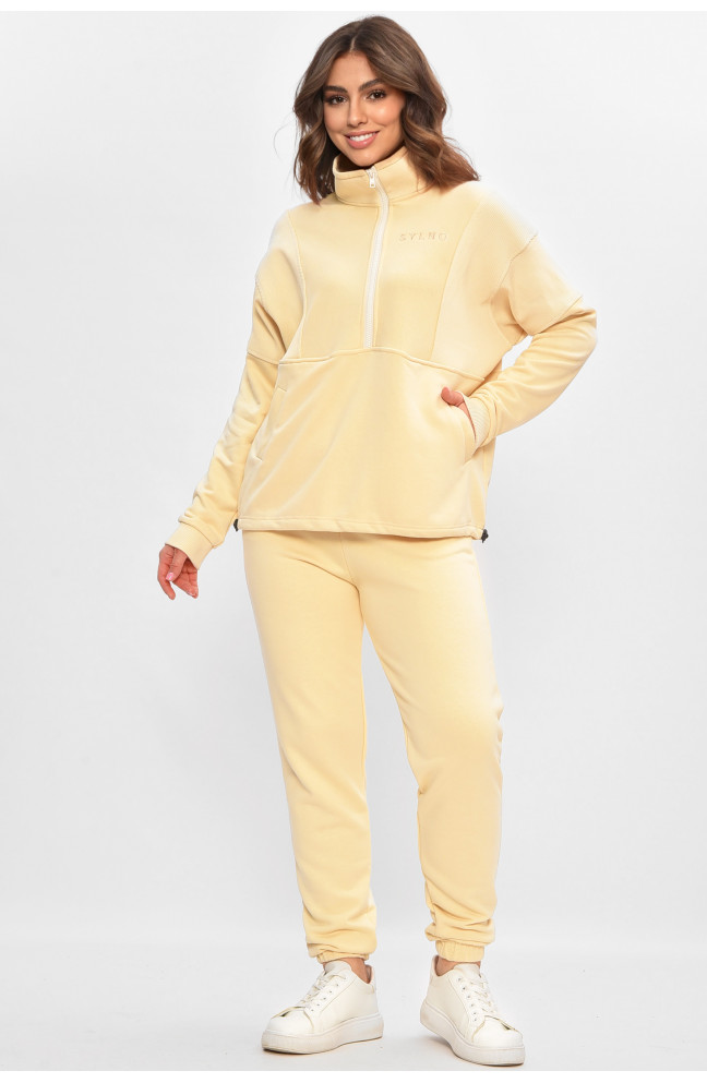 Спортивный костюм женский бежевого цвета 206856L