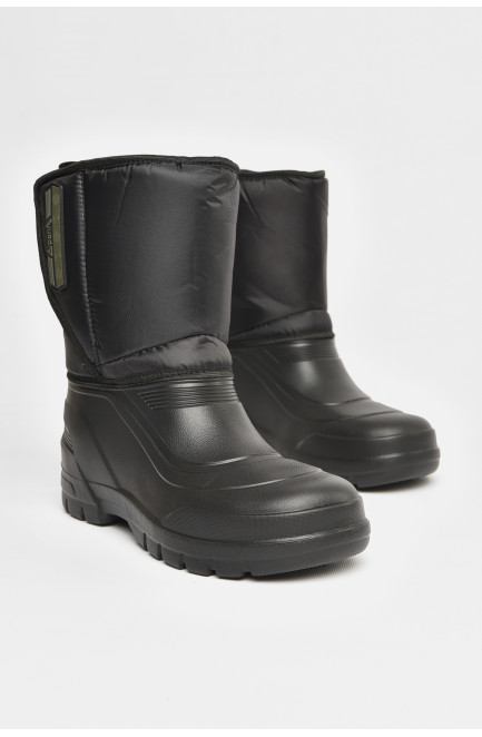 Дутики мужские пена на  меху черного цвета 206872L